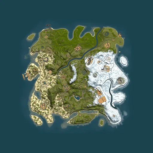 Rust map seed 104343080, 4000x4000m top-down preview