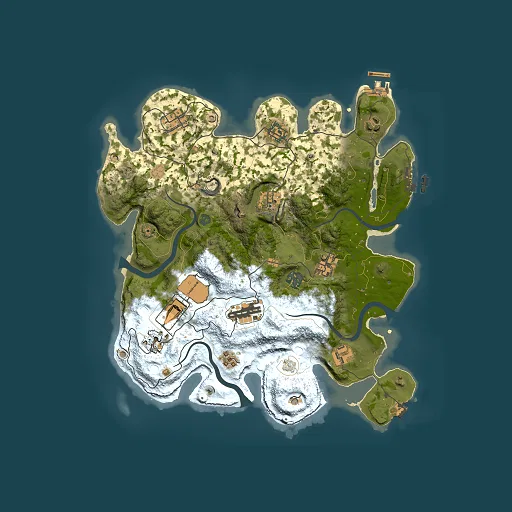 Rust map seed 1724682106, 3500x3500m top-down preview