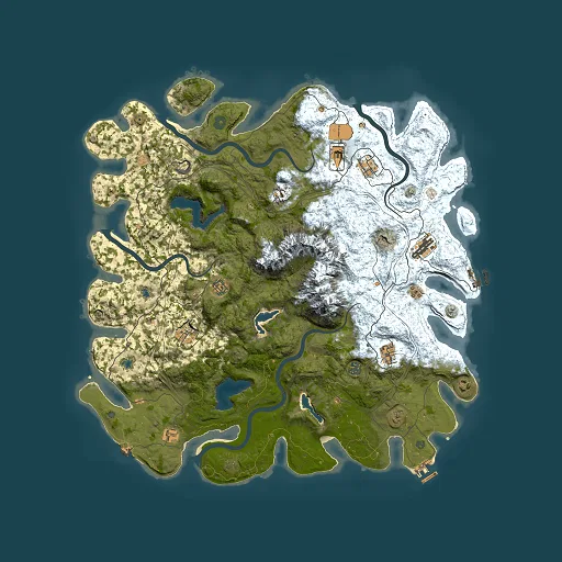 Rust map seed 139367529, 5000x5000m top-down preview