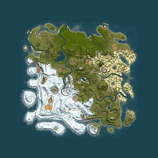 Rust map seed 425060923, 4500x4500m top-down preview