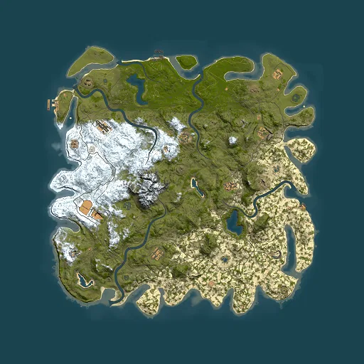 Rust map seed 84121136, 5500x5500m top-down preview