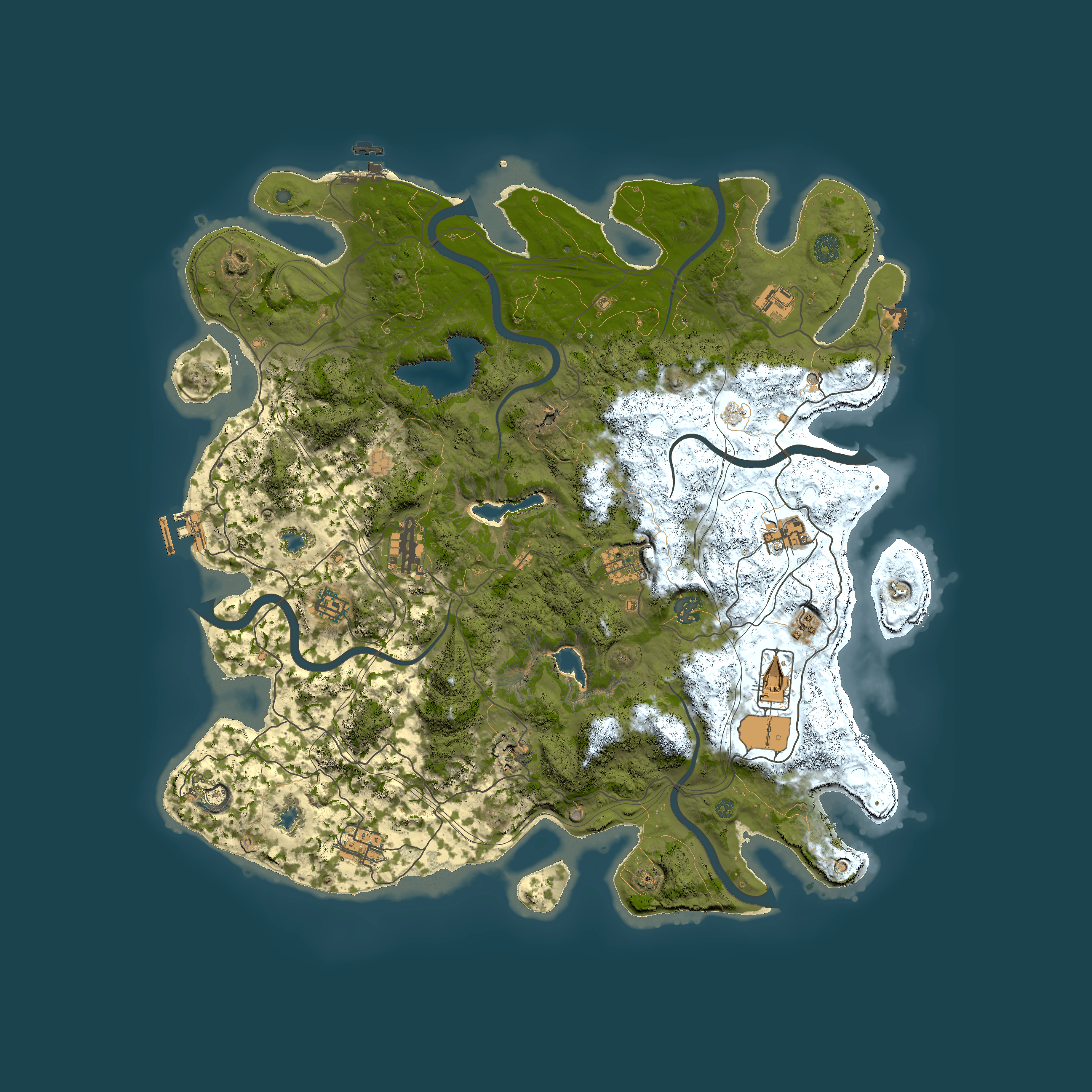 Full top-down render of Rust map seed 1321149223, 4500x4500m