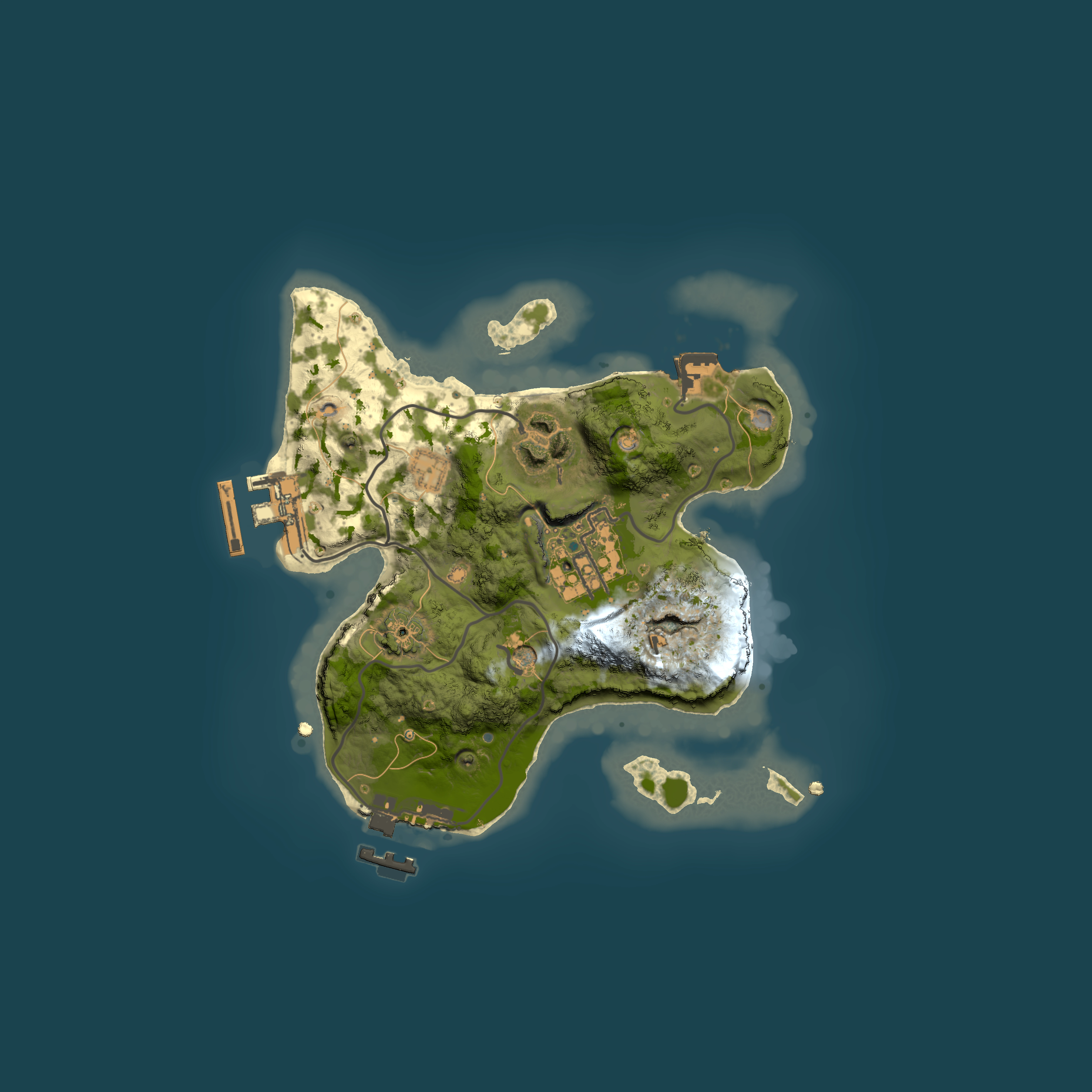 Full top-down render of Rust map seed 1166654839, 2000x2000m