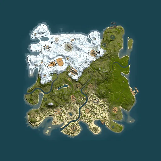 Rust map seed 1056353915, 4000x4000m top-down preview