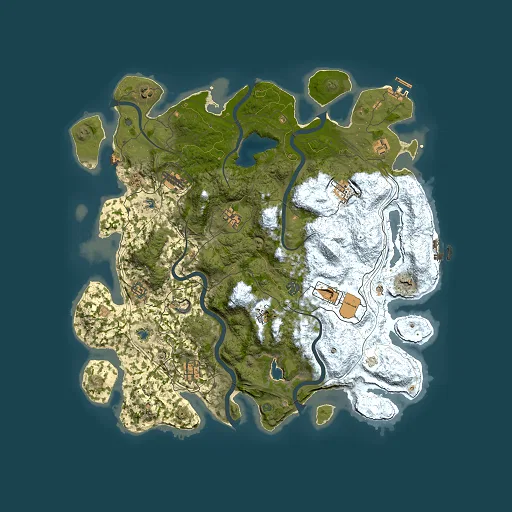 Rust map seed 203185207, 4500x4500m top-down preview
