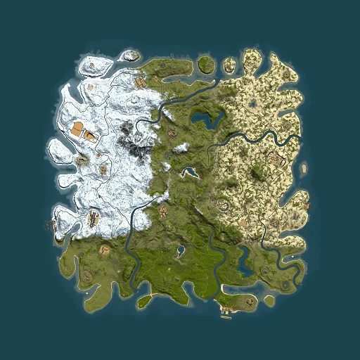 Rust map seed 300205830, 5500x5500m top-down preview