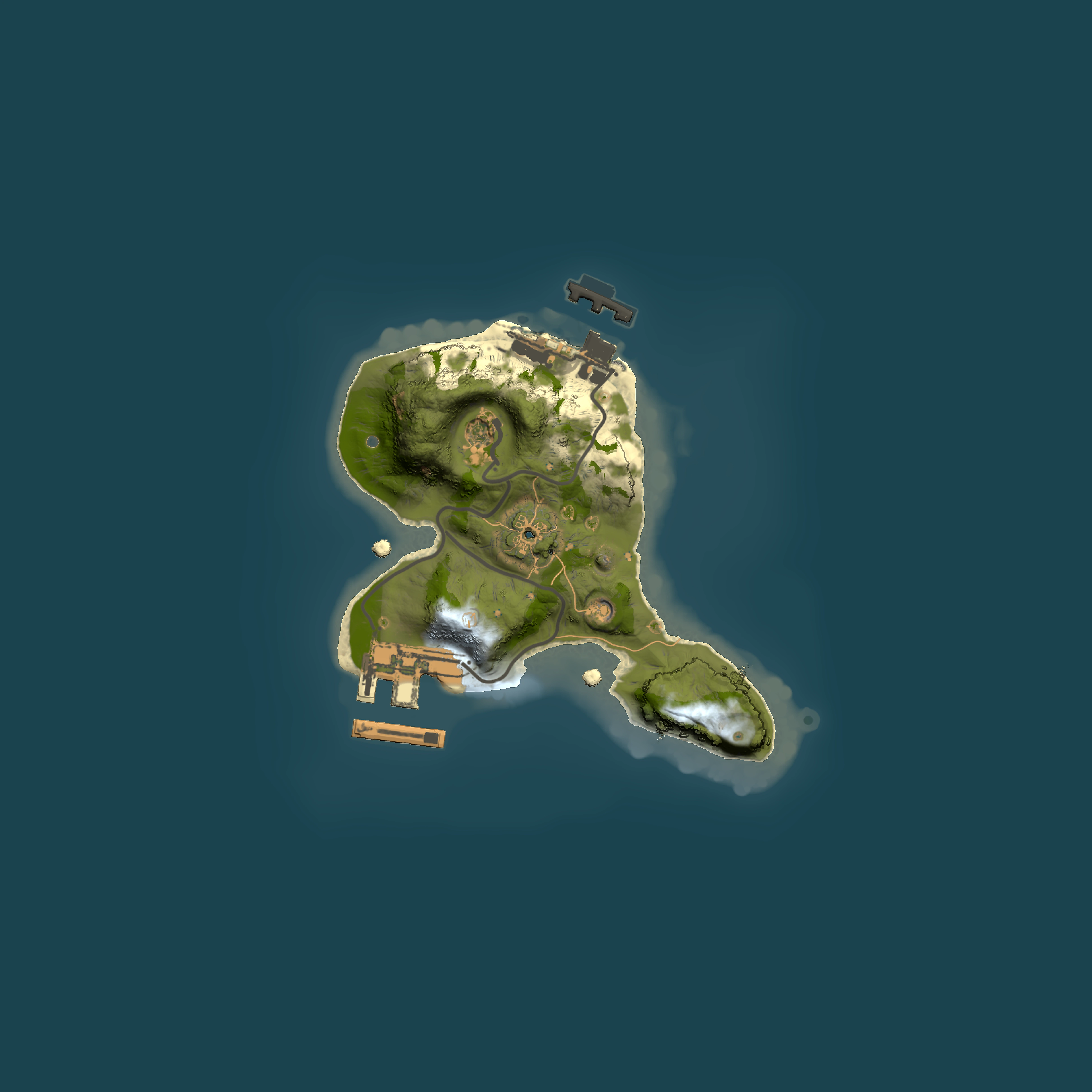 Full top-down render of Rust map seed 114672018, 1500x1500m