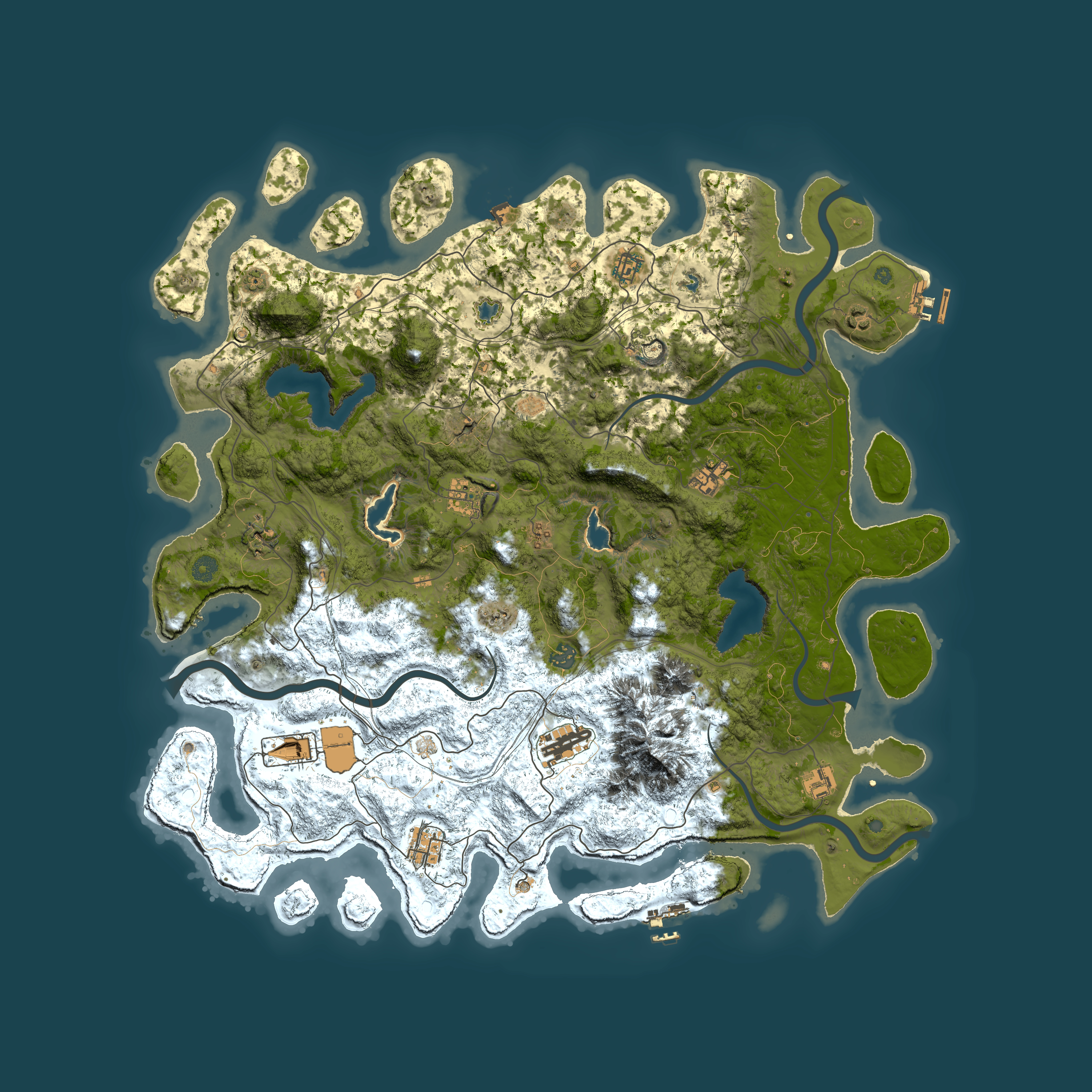 Full top-down render of Rust map seed 35631615, 5000x5000m
