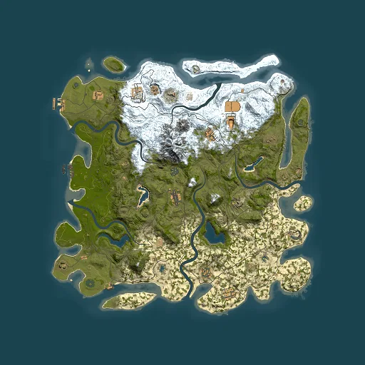Rust map seed 898439194, 5000x5000m top-down preview