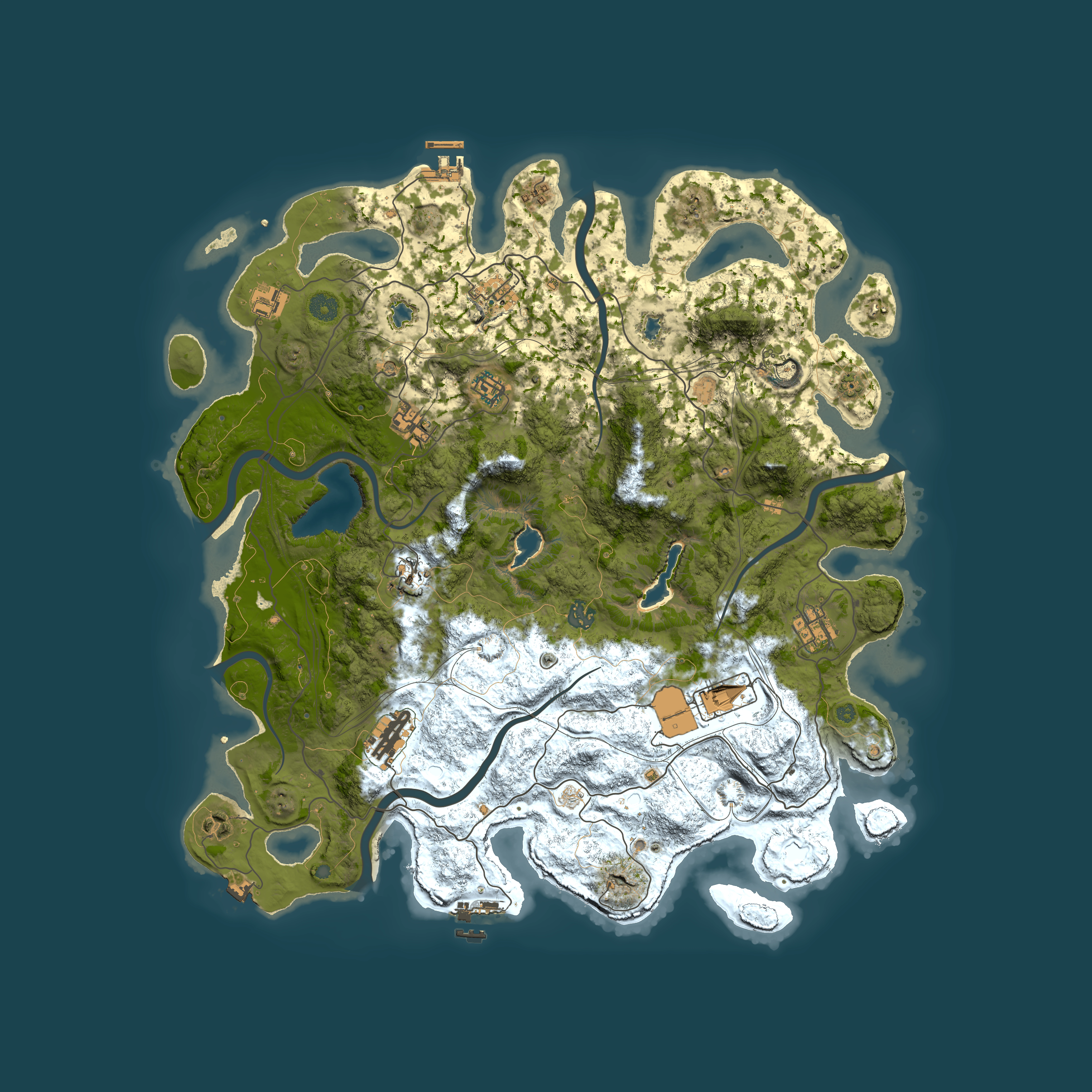 Full top-down render of Rust map seed 1538426683, 4500x4500m