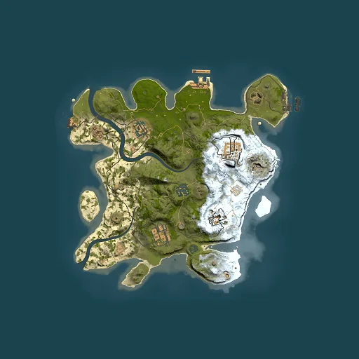 Rust map seed 1500694633, 3000x3000m top-down preview