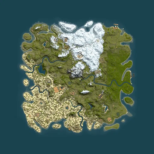 Rust map seed 1358105316, 5500x5500m top-down preview