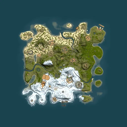 Rust map seed 910149252, 3500x3500m top-down preview
