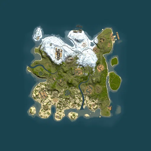 Rust map seed 1384476429, 3000x3000m top-down preview