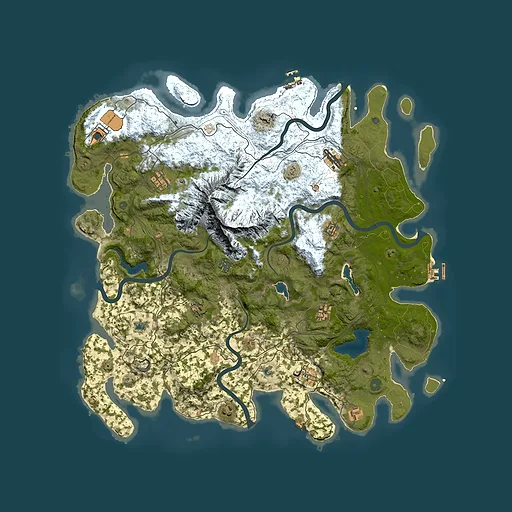 Rust map seed 158931452, 5000x5000m top-down preview
