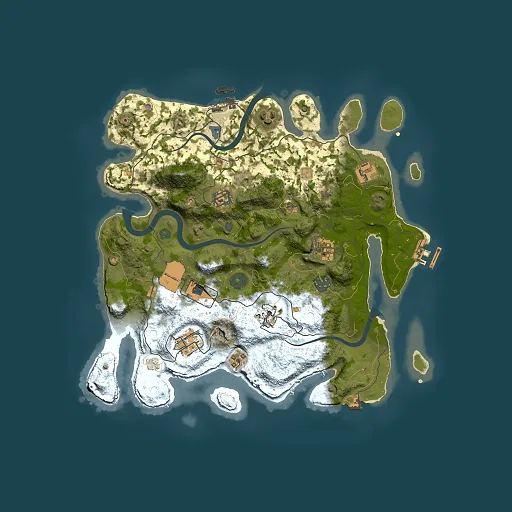 Rust map seed 1436260682, 3500x3500m top-down preview