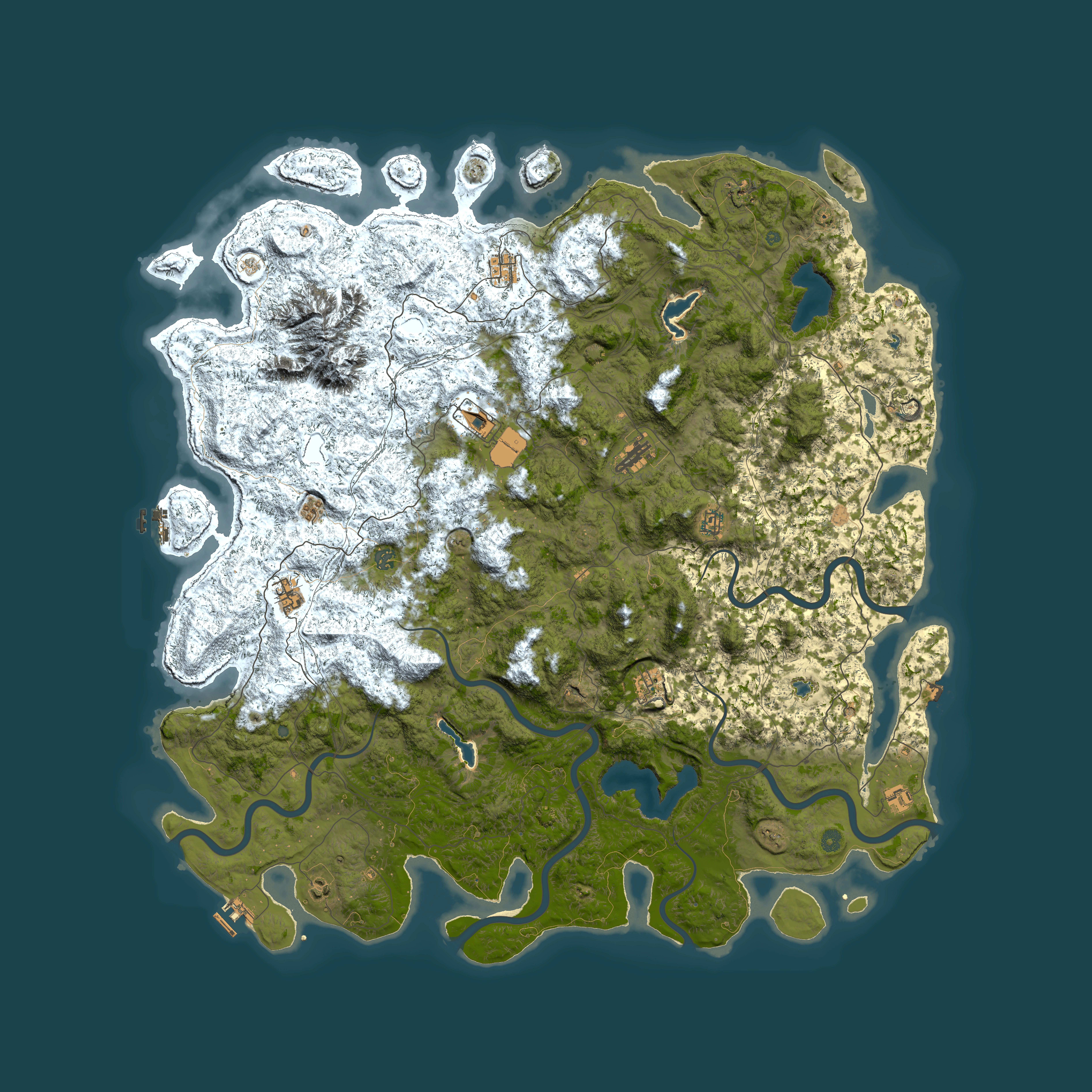 Full top-down render of Rust map seed 487648789, 6000x6000m