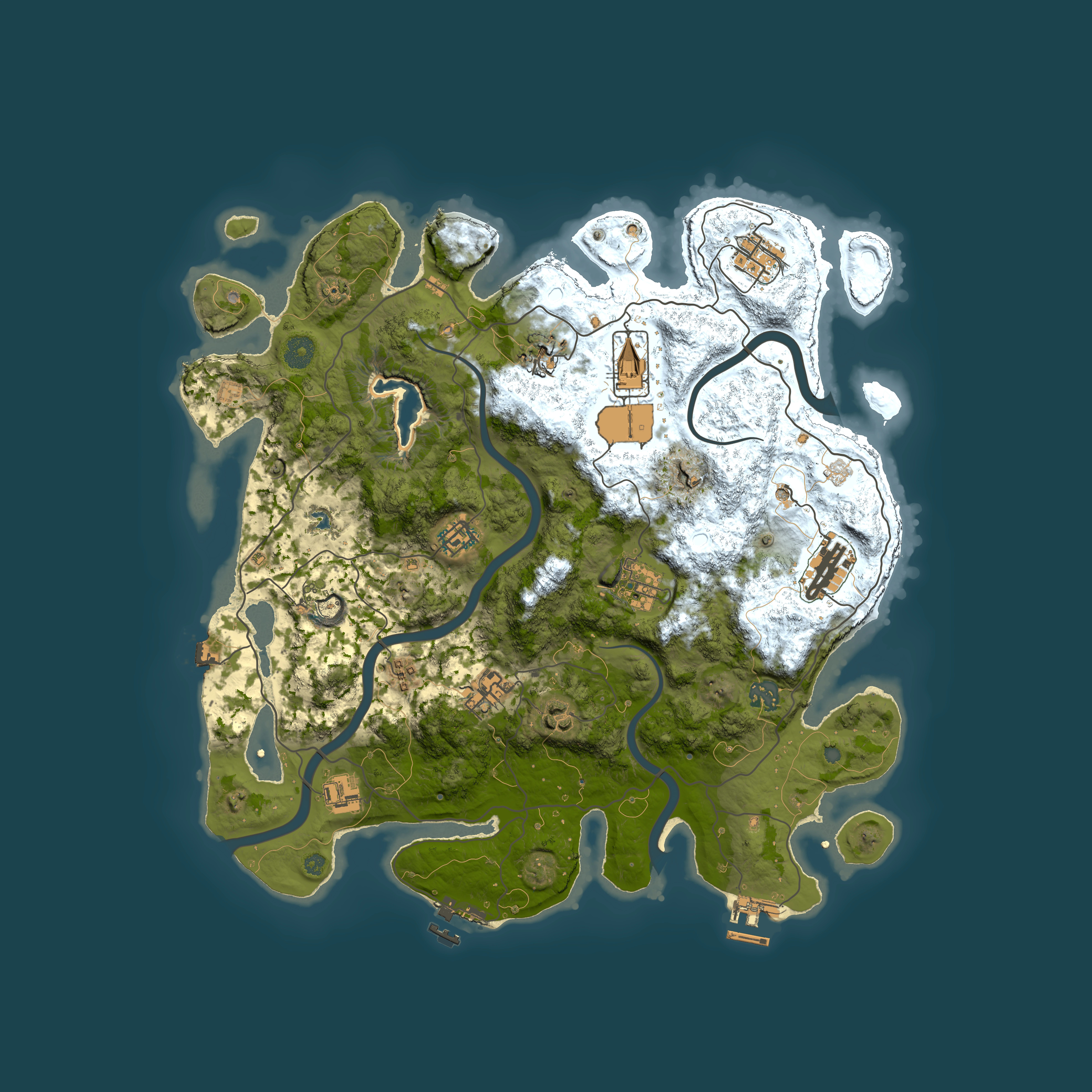 Full top-down render of Rust map seed 480252347, 4000x4000m