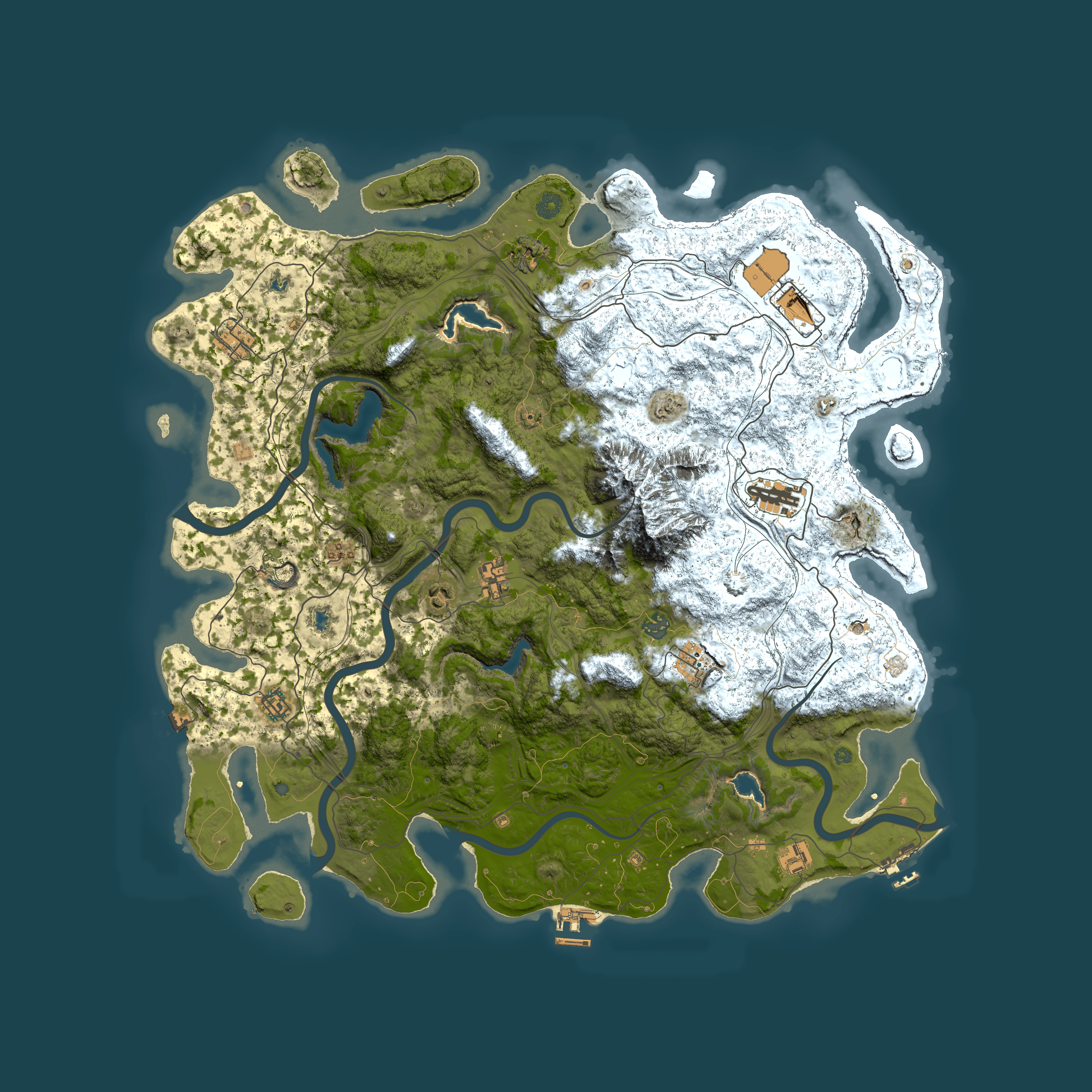 Full top-down render of Rust map seed 1854352176, 5000x5000m