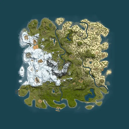 Rust map seed 2034853939, 5000x5000m top-down preview