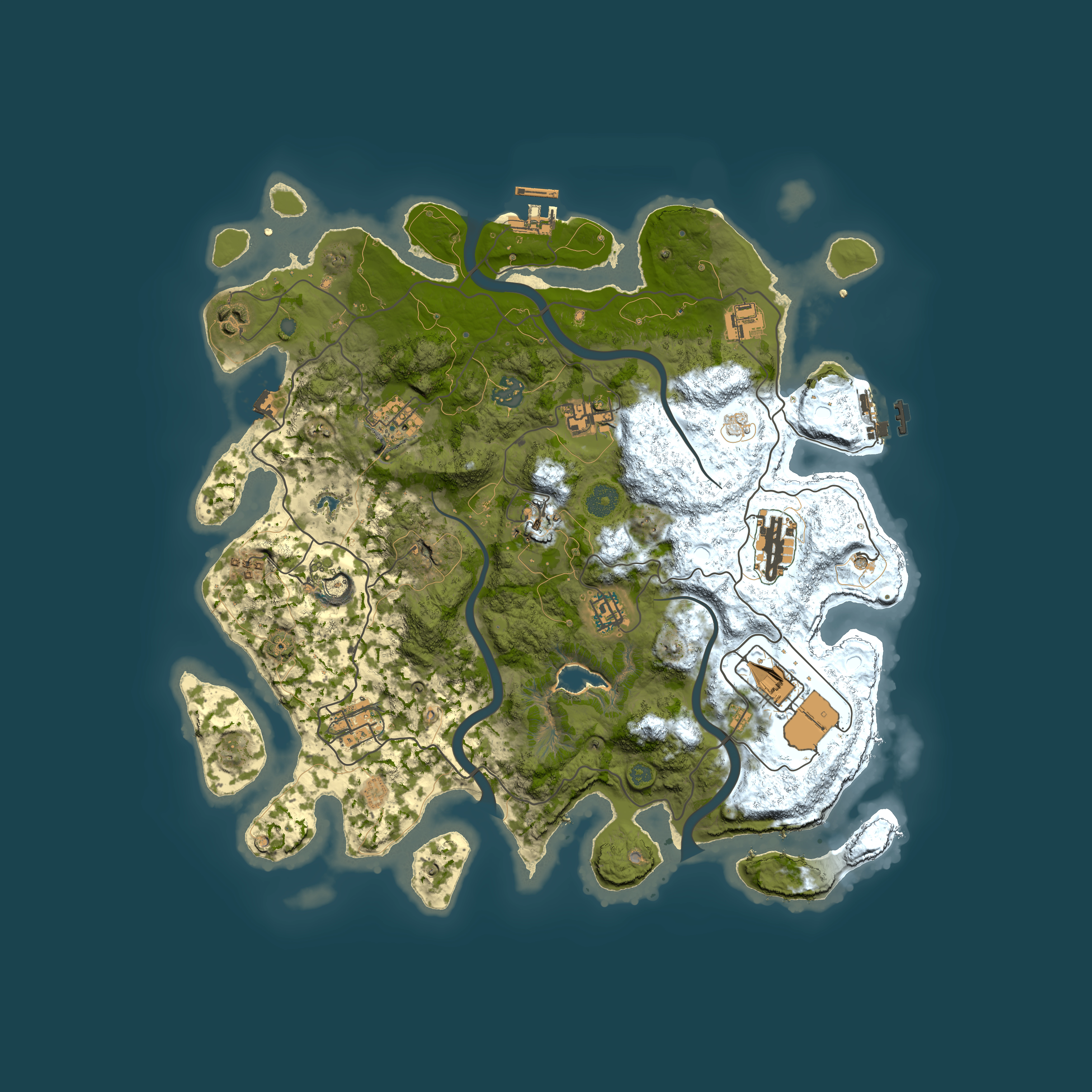 Full top-down render of Rust map seed 752183803, 4000x4000m