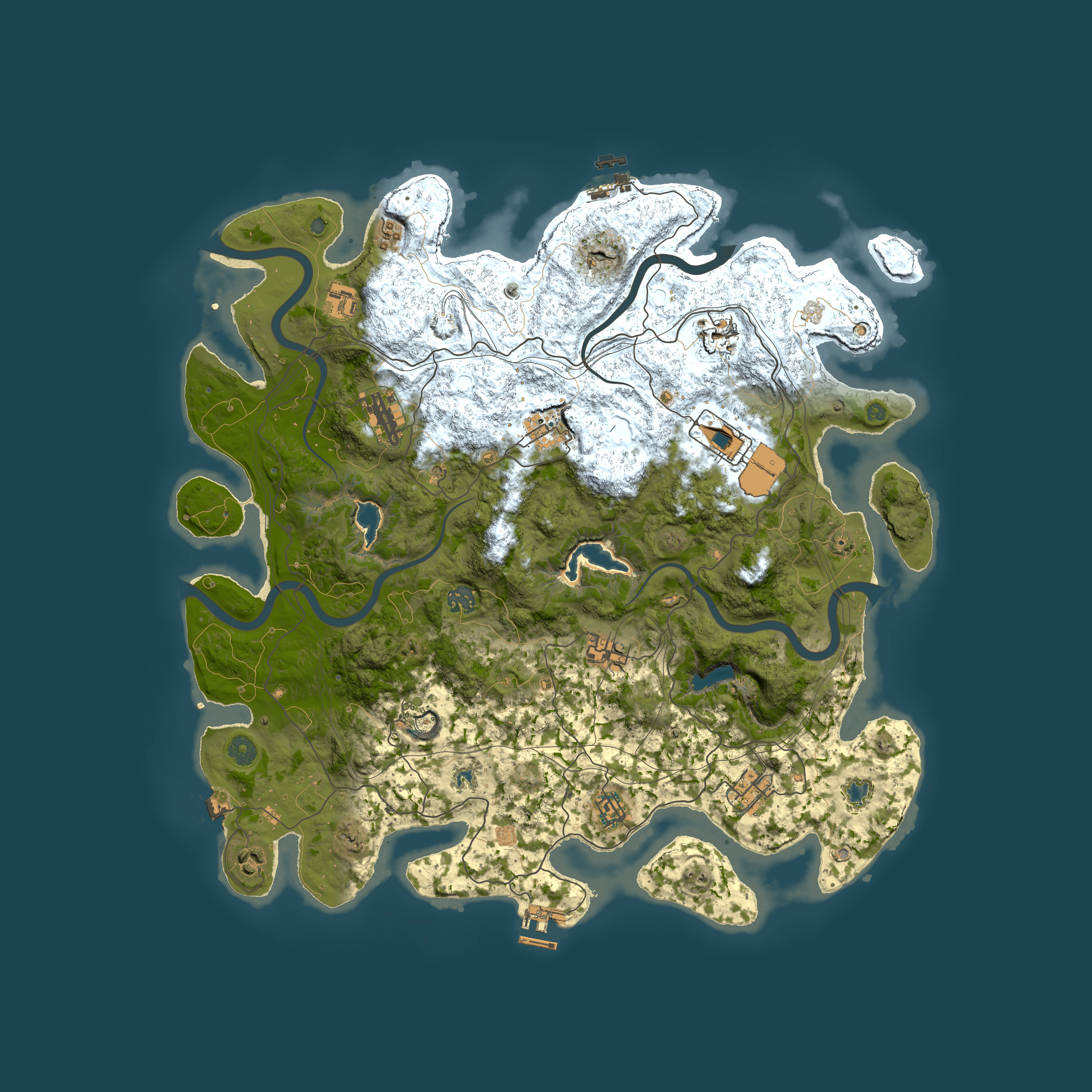 Full top-down render of Rust map seed 352169961, 4500x4500m