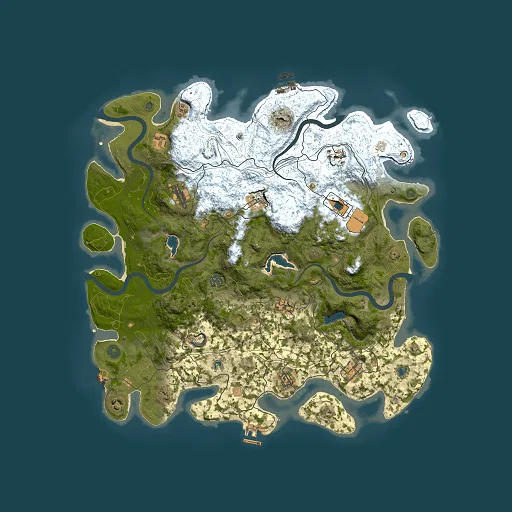 Rust map seed 352169961, 4500x4500m top-down preview