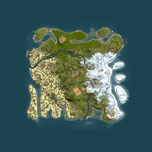 Rust map seed 1009919149, 3500x3500m top-down preview
