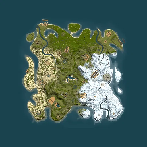 Rust map seed 1264702120, 4000x4000m top-down preview