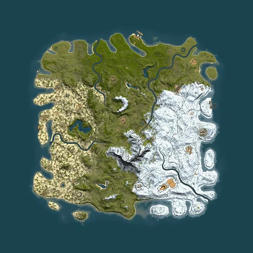 Rust map seed 611603955, 6000x6000m top-down preview