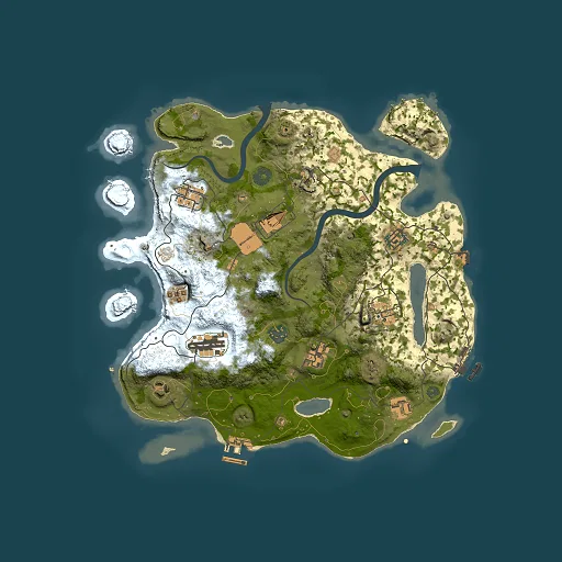 Rust map seed 1237522972, 3500x3500m top-down preview