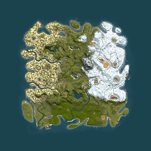 Rust map seed 18500048, 5000x5000m top-down preview
