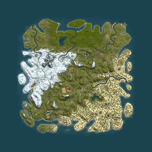 Rust map seed 432890892, 6000x6000m top-down preview