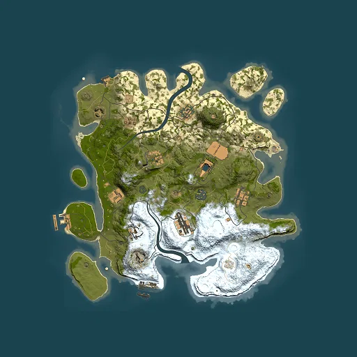 Rust map seed 777552852, 3500x3500m top-down preview