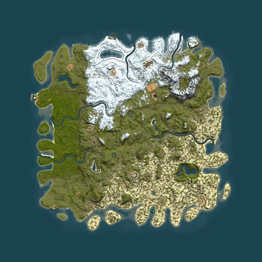 Rust map seed 841050520, 6000x6000m top-down preview