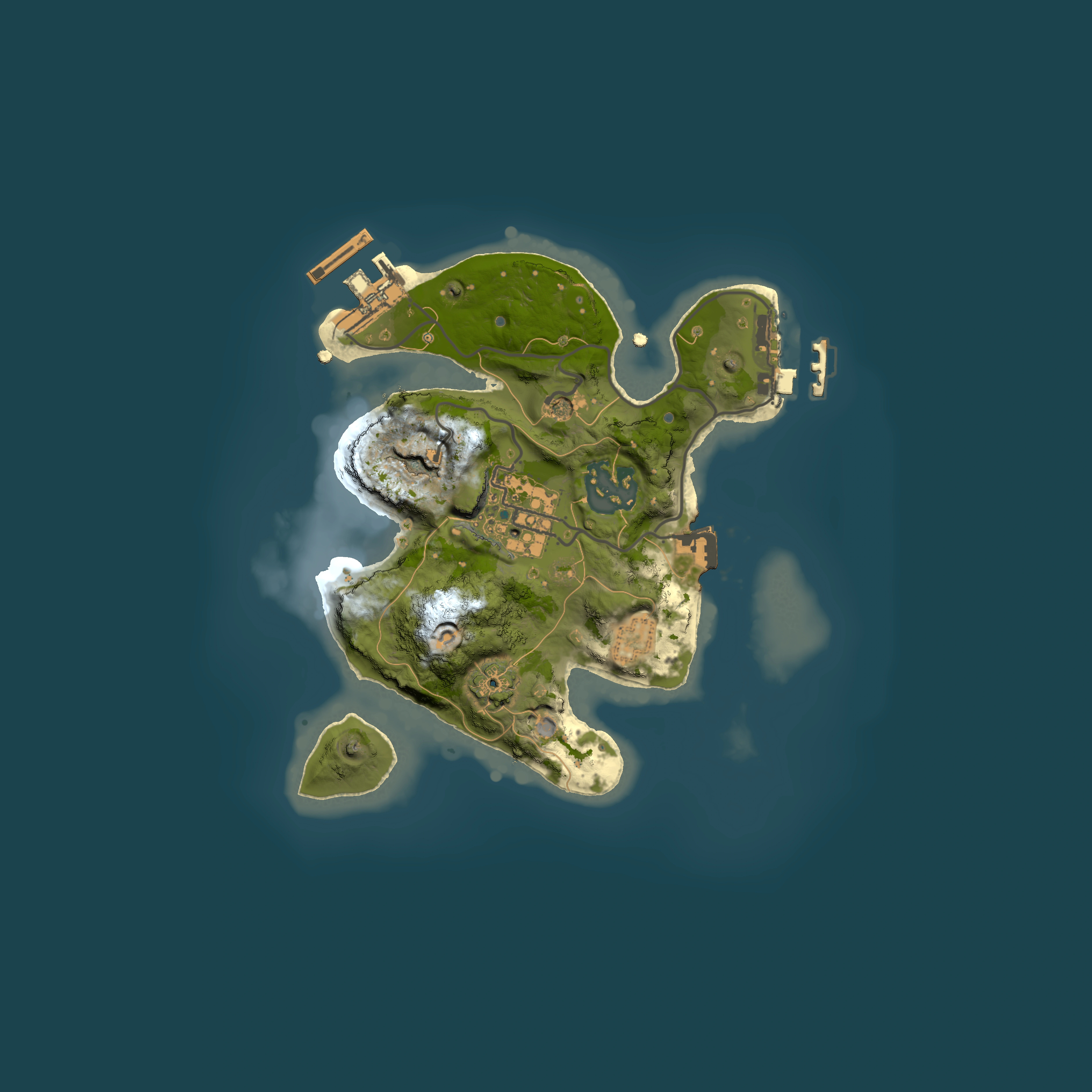 Full top-down render of Rust map seed 1462616627, 2000x2000m