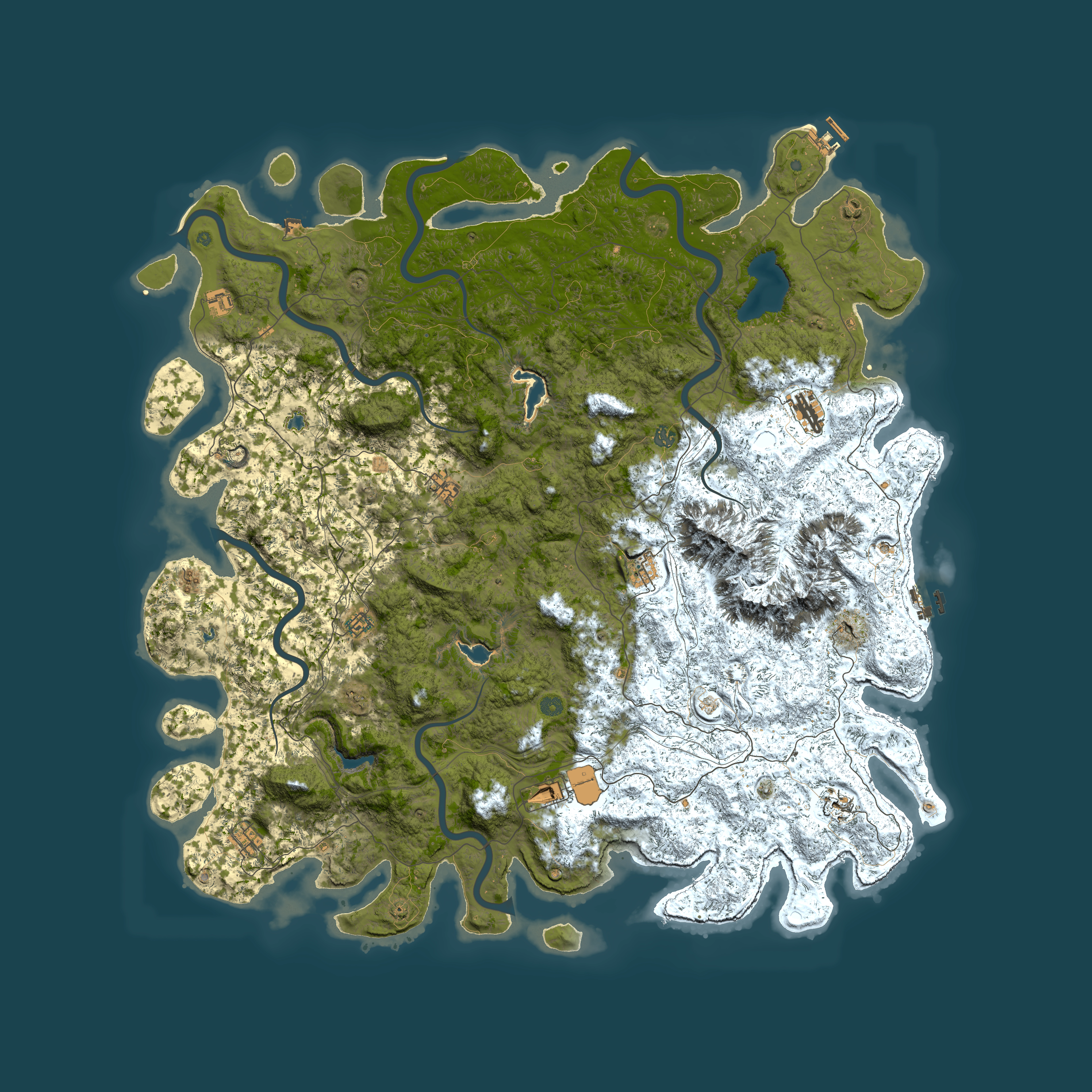Full top-down render of Rust map seed 35562561, 6000x6000m