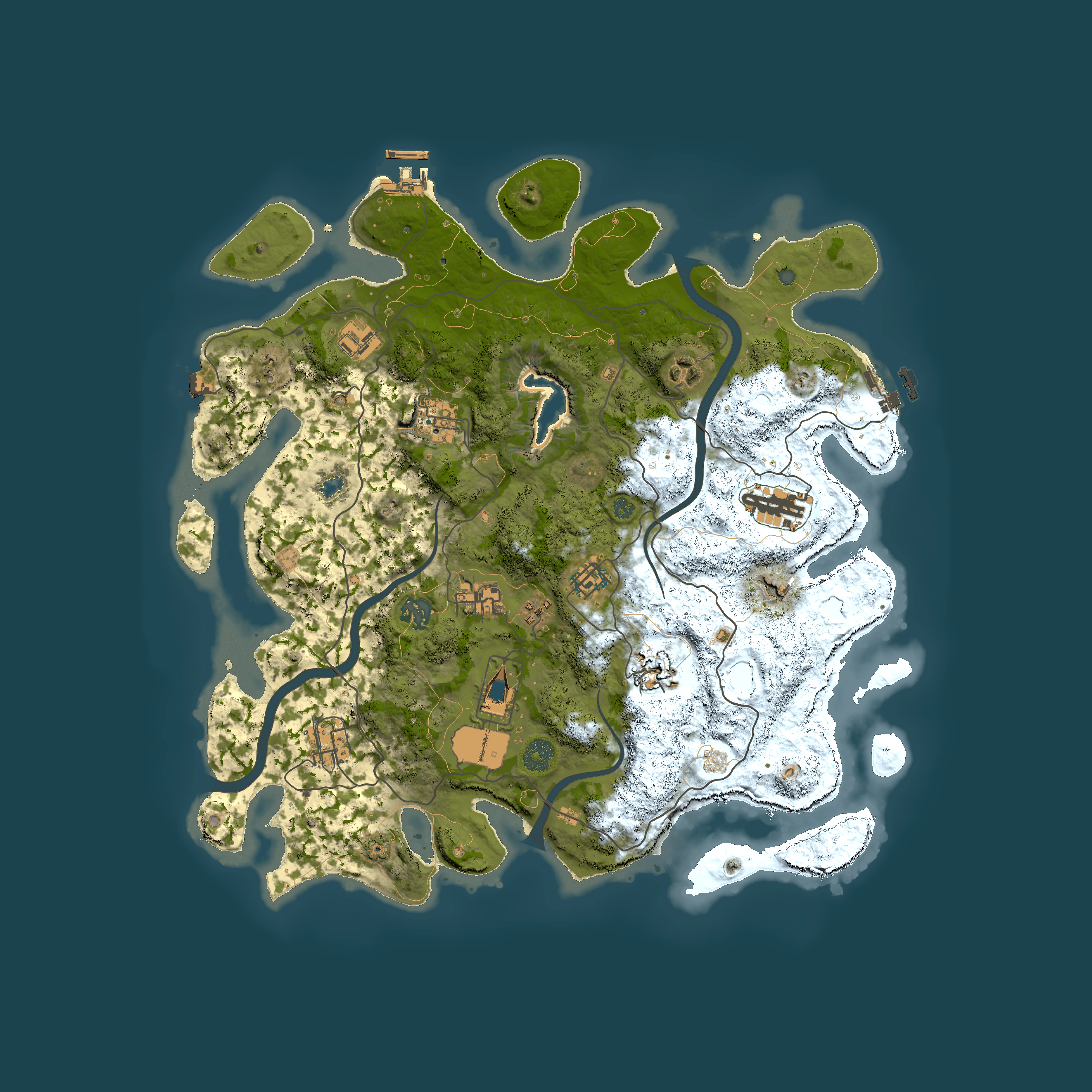 Full top-down render of Rust map seed 997714979, 4000x4000m