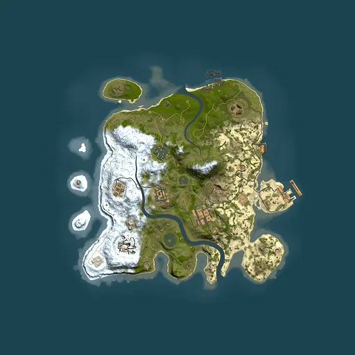 Rust map seed 2138916761, 3000x3000m top-down preview