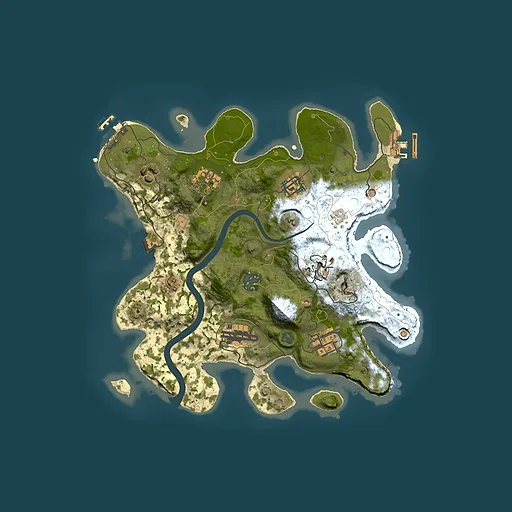 Rust map seed 848266791, 3000x3000m top-down preview