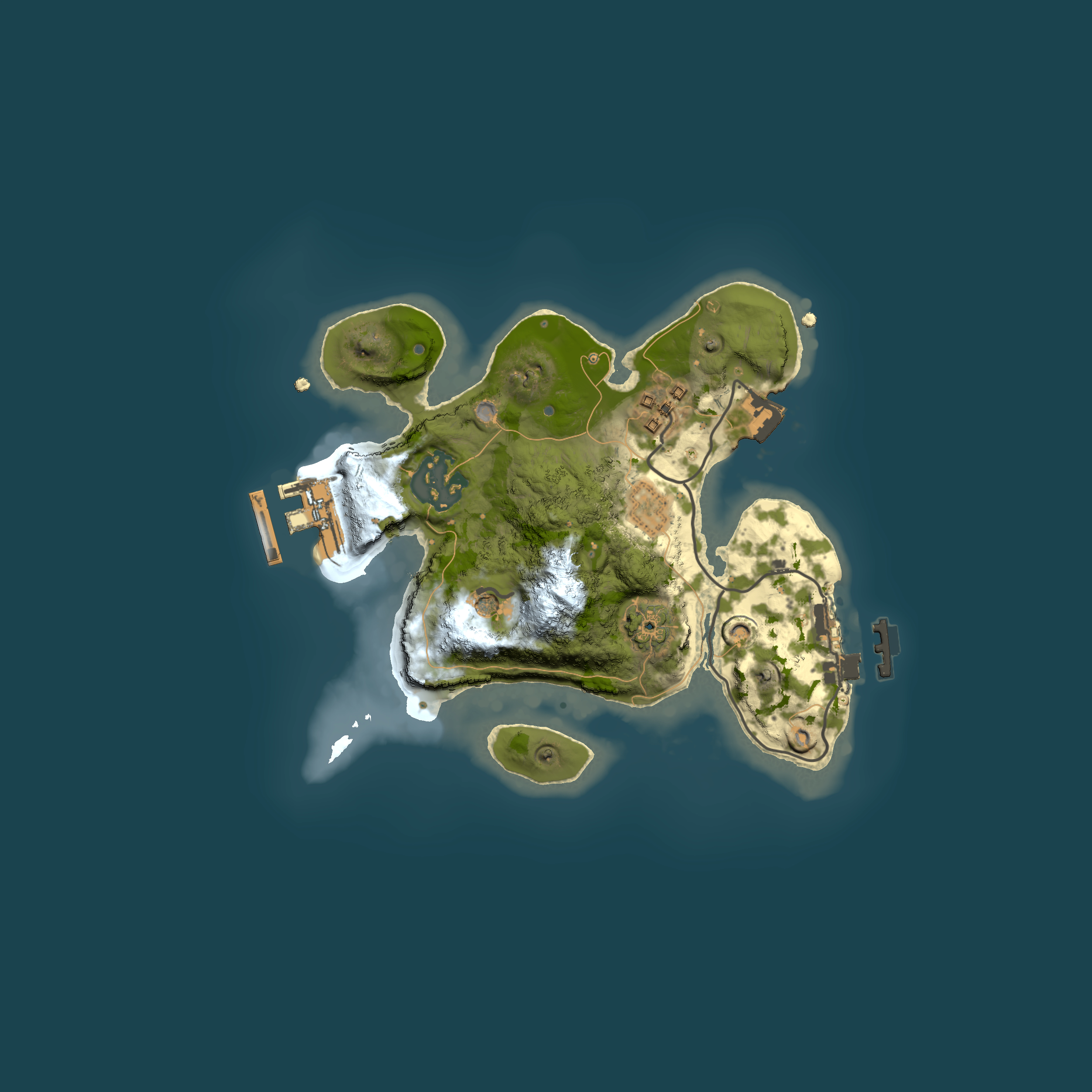 Full top-down render of Rust map seed 1265007572, 2000x2000m