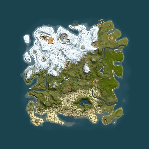 Rust map seed 1308051605, 4500x4500m top-down preview