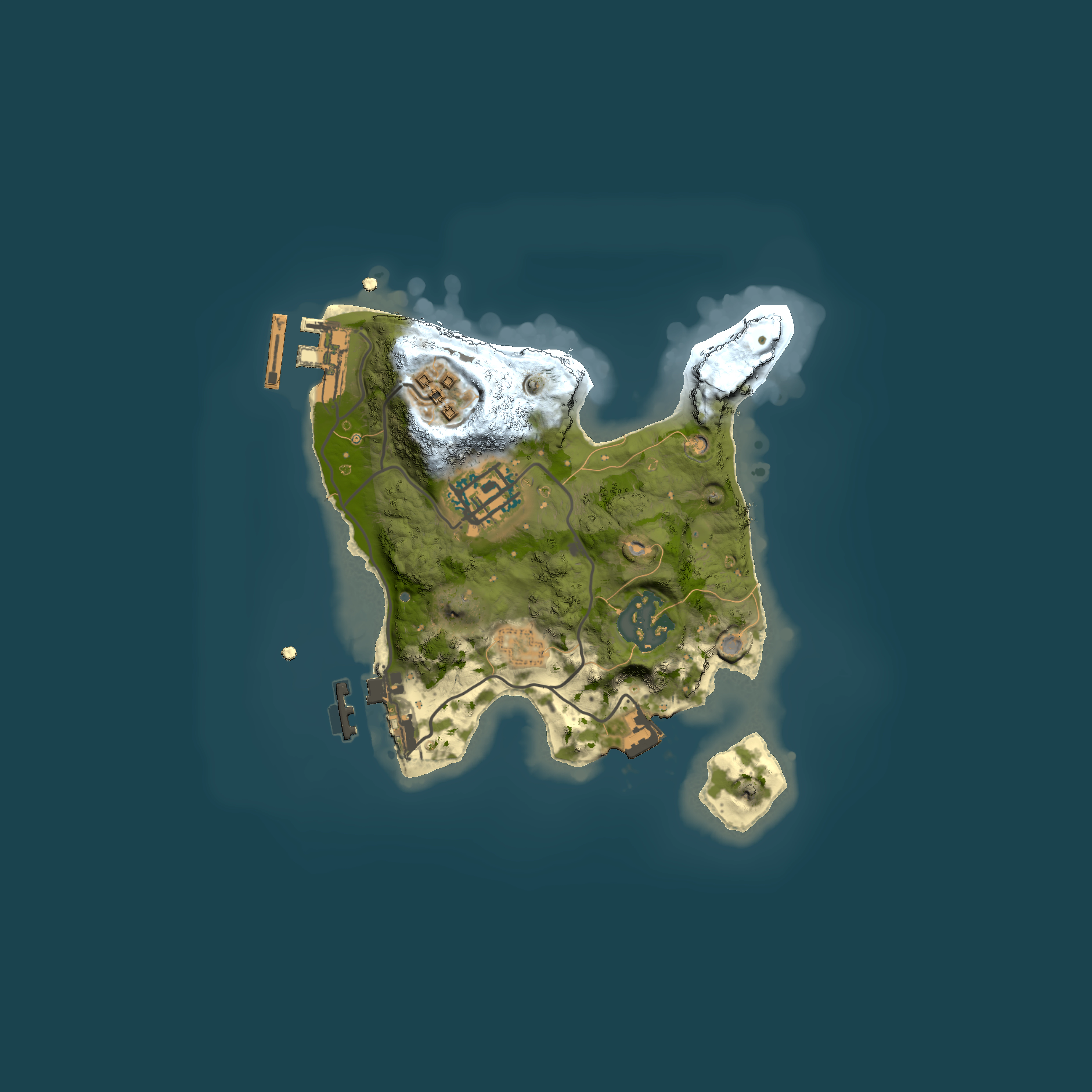 Full top-down render of Rust map seed 1965123156, 2000x2000m
