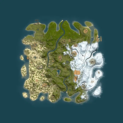 Rust map seed 1375801457, 4000x4000m top-down preview
