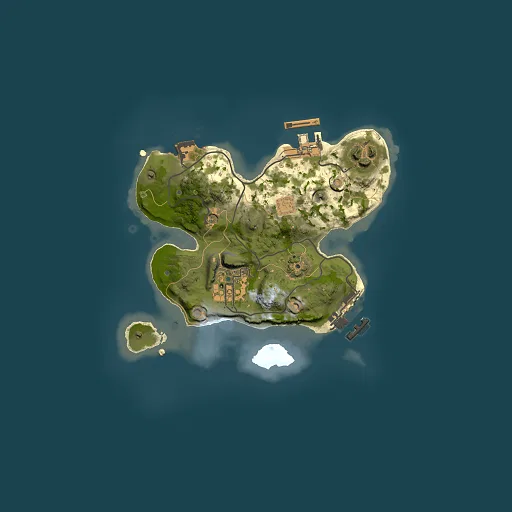 Rust map seed 142826867, 2000x2000m top-down preview