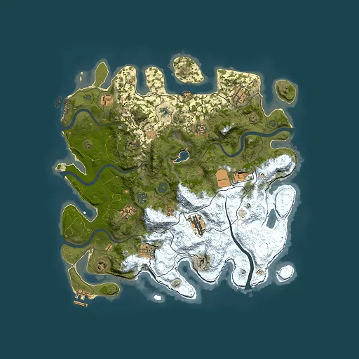 Rust map seed 383679938, 4000x4000m top-down preview