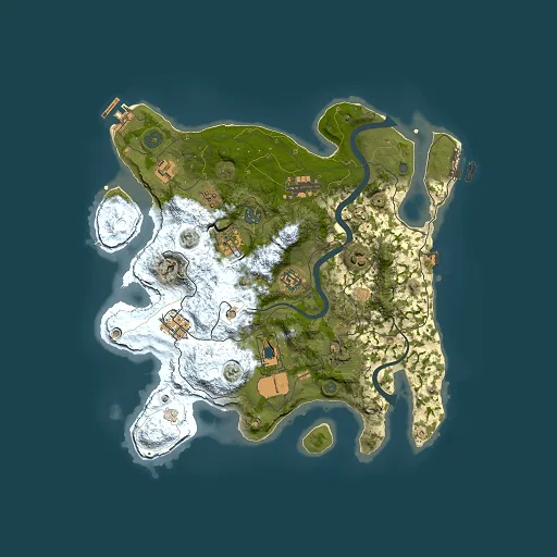 Rust map seed 1335129152, 3500x3500m top-down preview