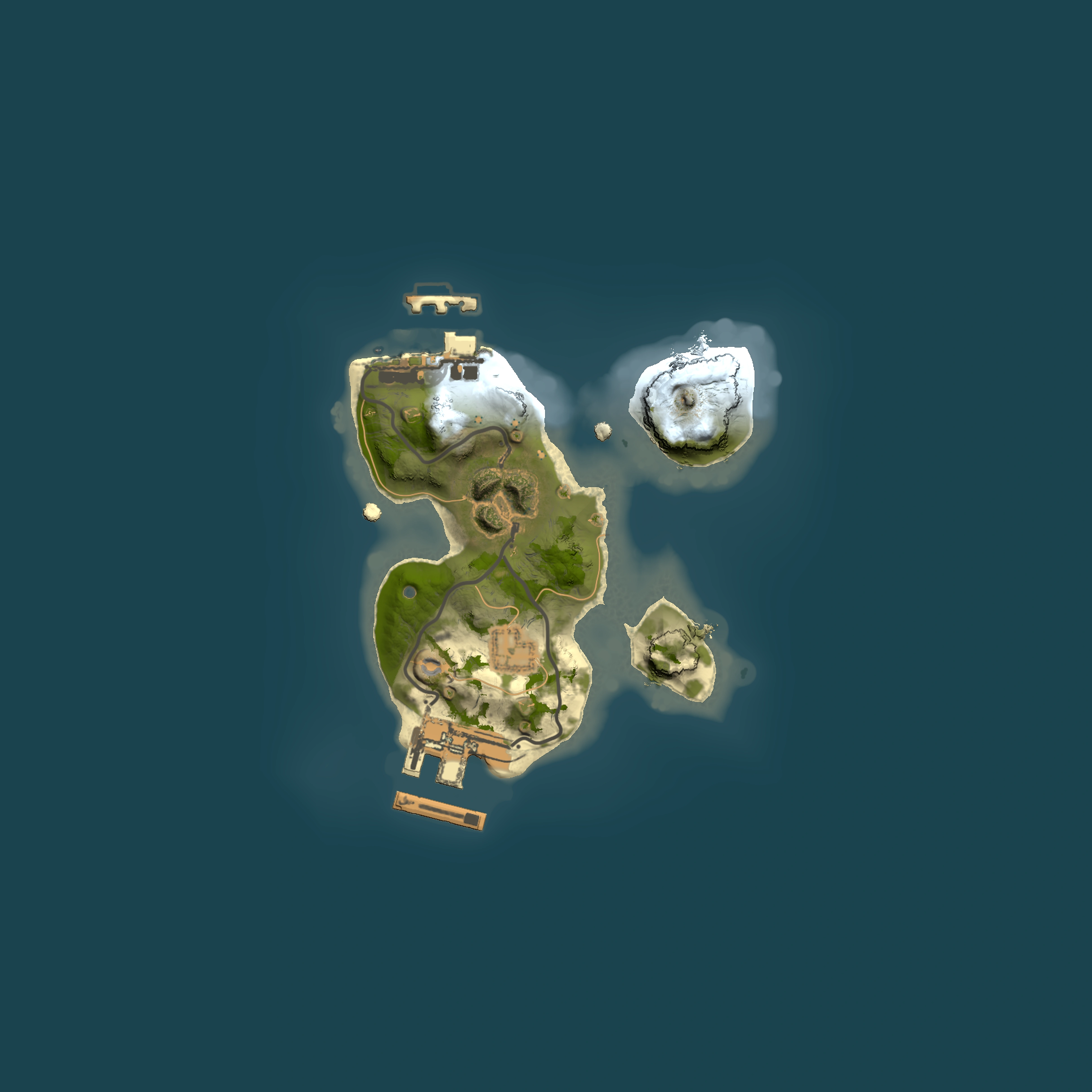 Full top-down render of Rust map seed 1661749944, 1500x1500m
