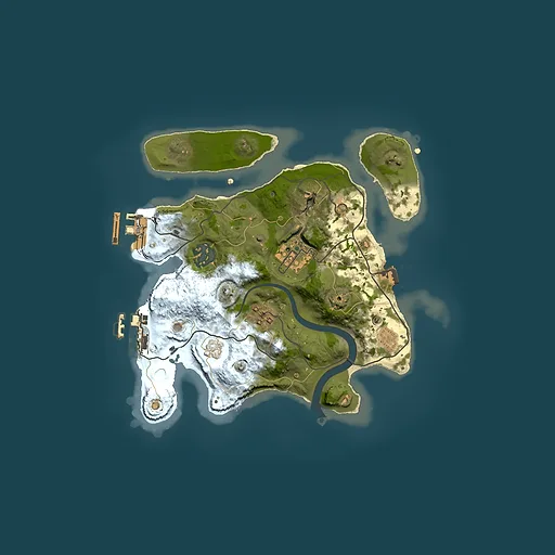 Rust map seed 1964663092, 2500x2500m top-down preview