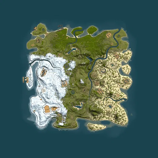Rust map seed 195526127, 4500x4500m top-down preview